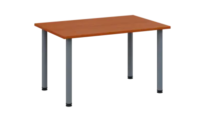 CRTR 120 jídelní stůl, kovová podnož stříbrná, deska 25 mm, 1194x800 mm, třešeň šumavská